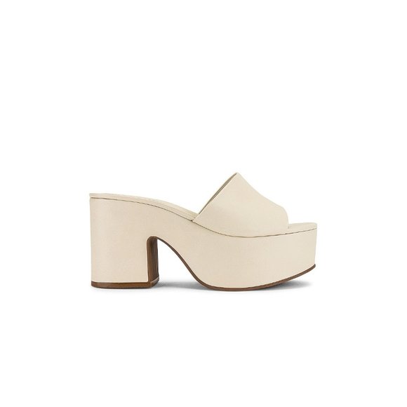 Larroude The Miso Platform Sandal in Ivory - Picture 1 of 10
